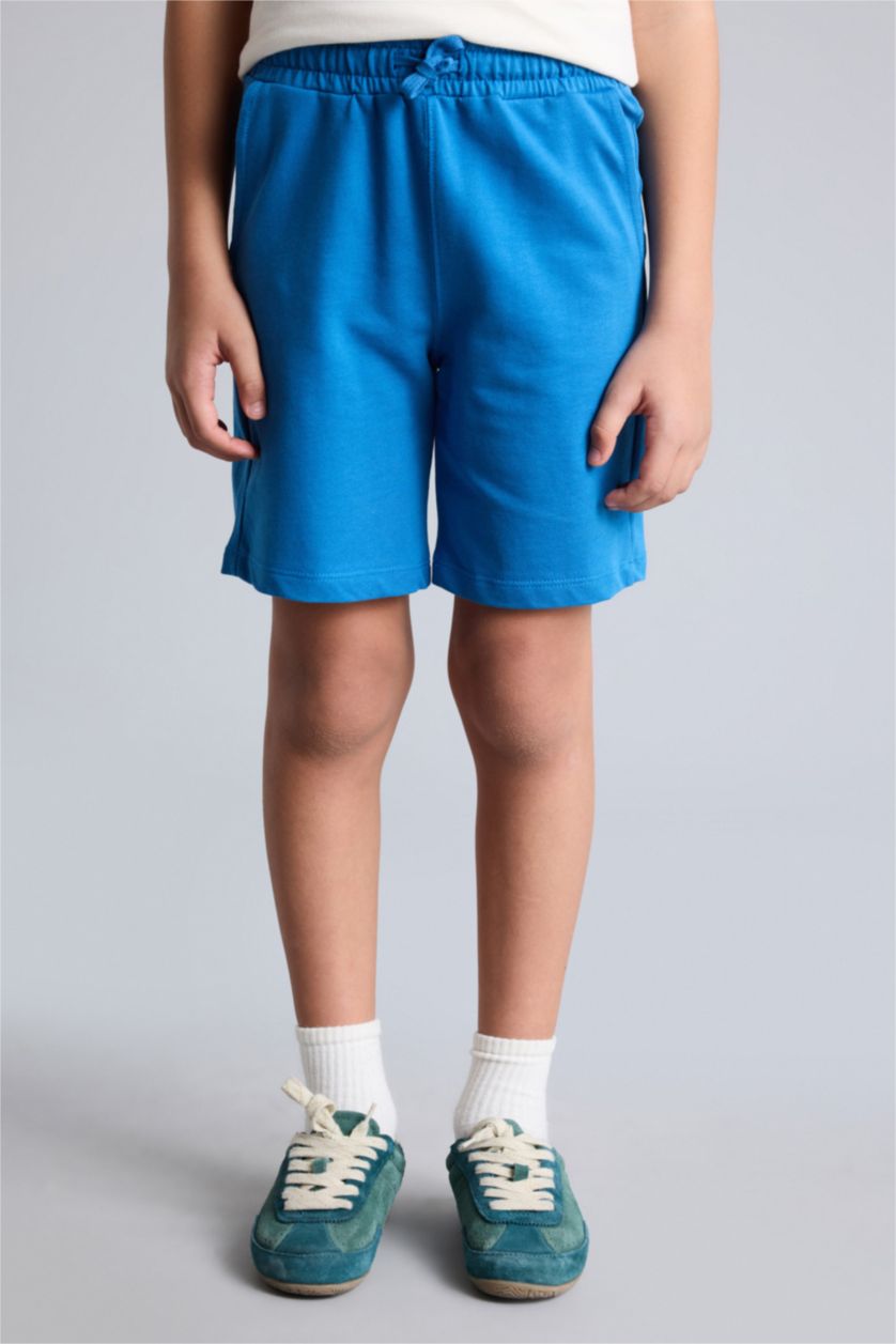 Erkek Çocuk - Genç Erkek Ekru Tişört Şort 2'li Takım Erkek Çocuk