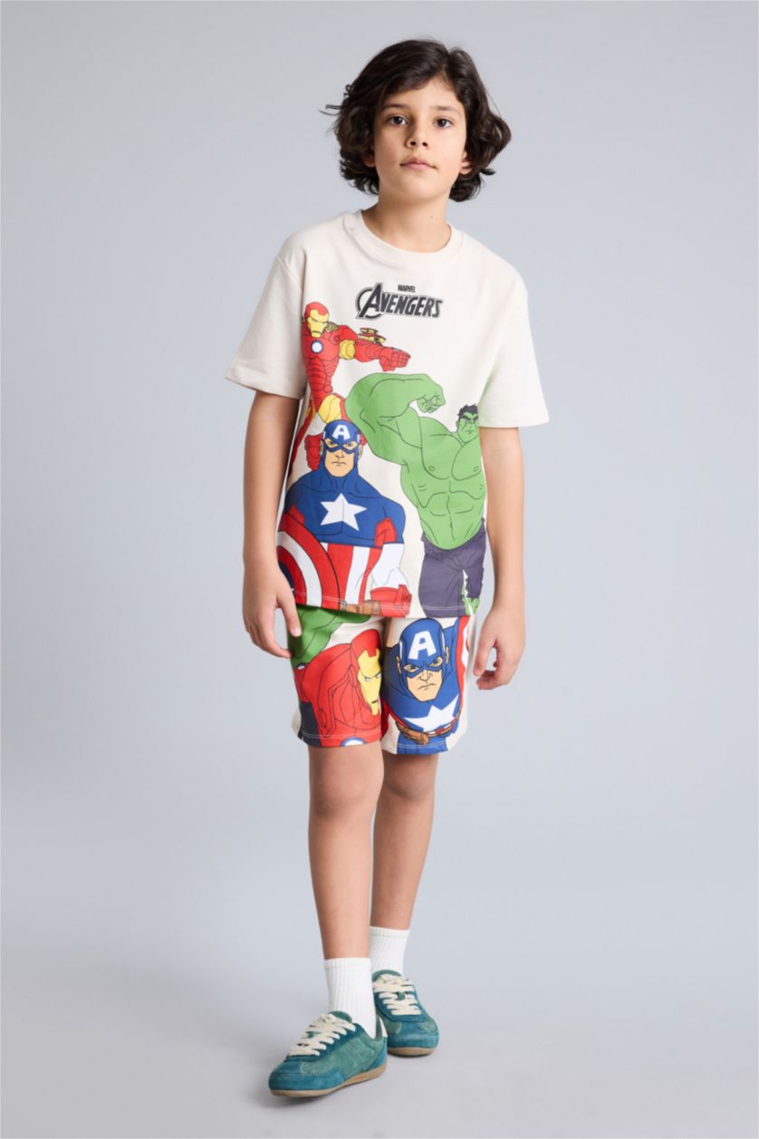 Boys & Teens Beige سيت ولادي من مارفل افنجرز - قطعتين