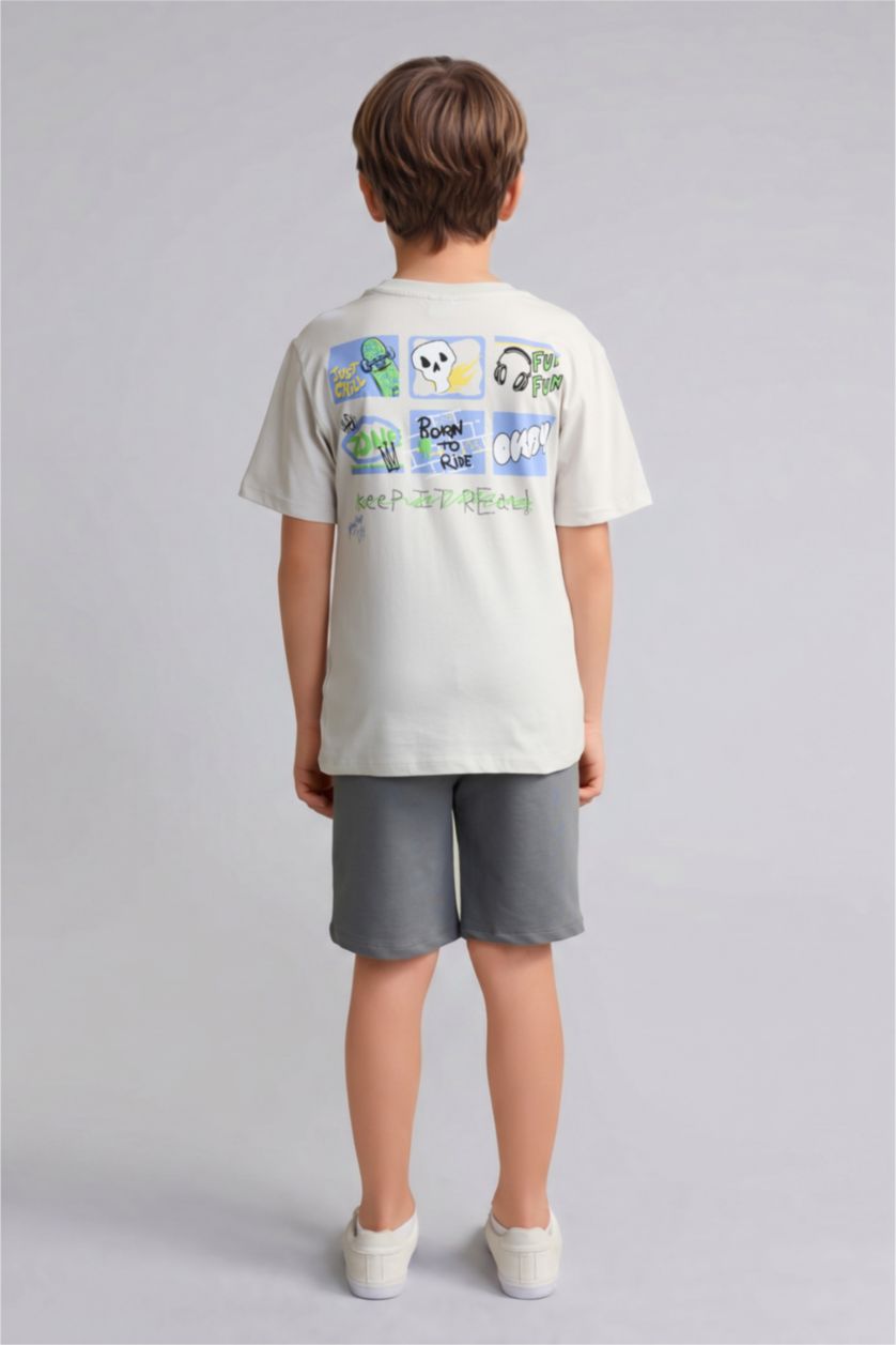 أولاد رمادي فاتح Boy 2 piece Regular Fit Set