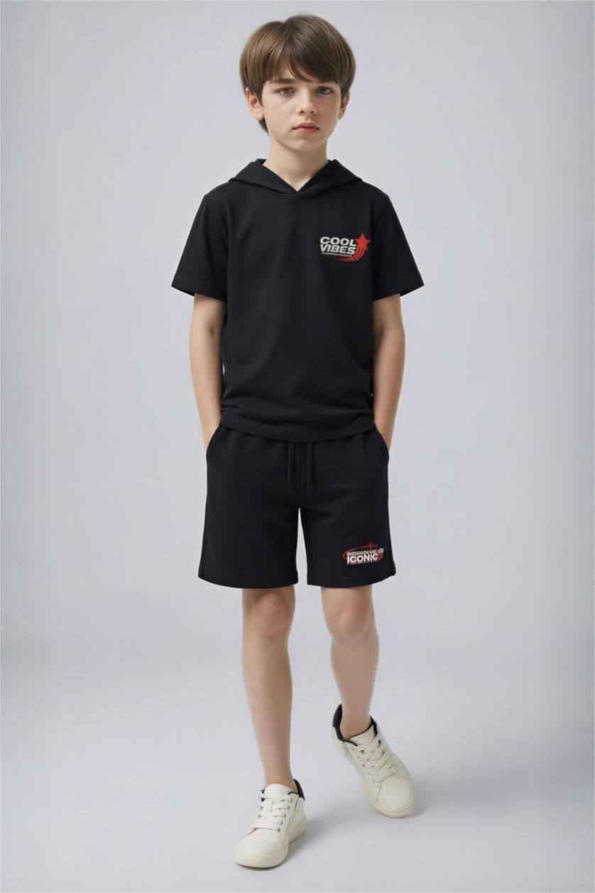 BOYS & TEENS Black 2 piece Oversize Fit Set