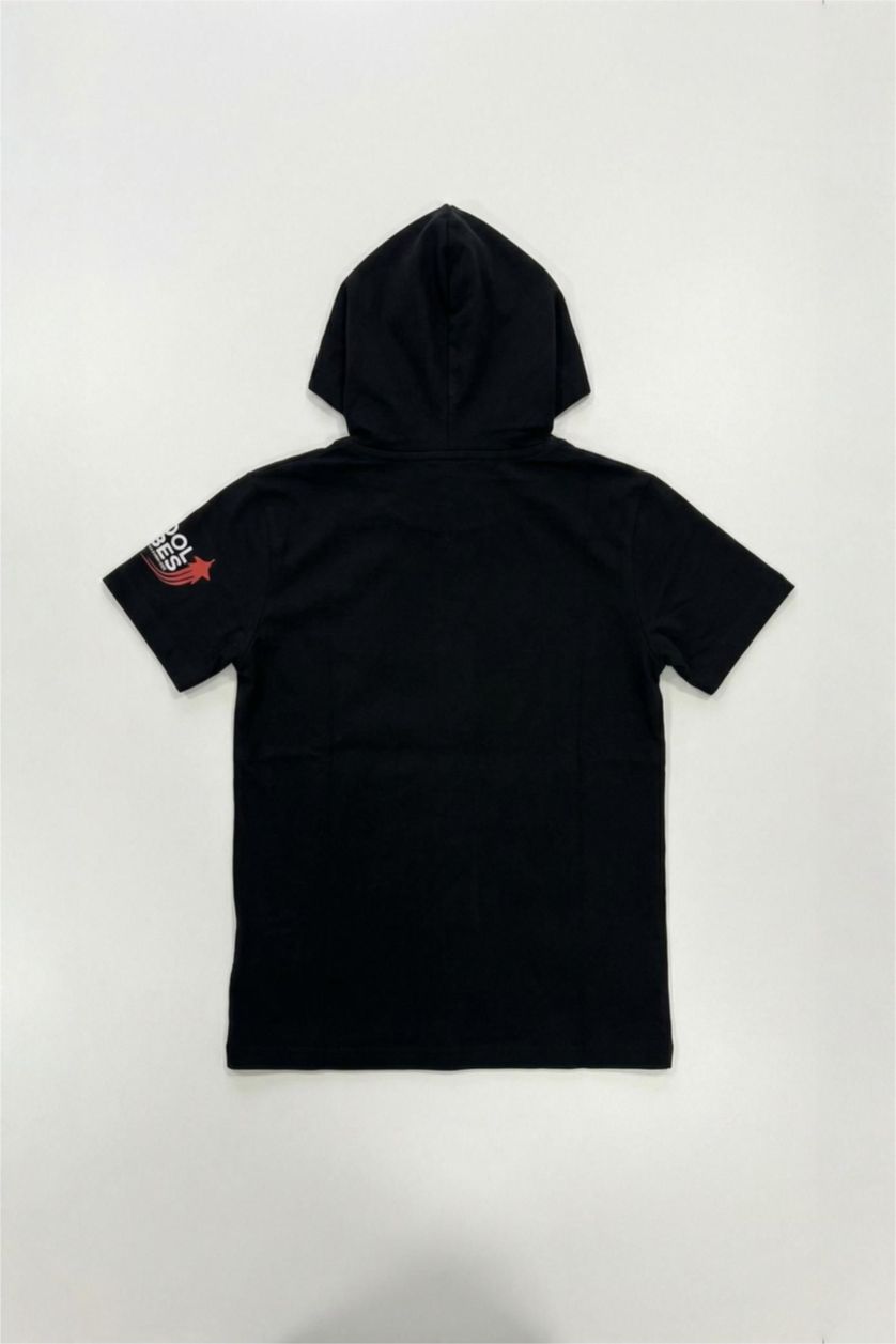 Erkek Çocuk - Genç Erkek Siyah Sweatshirt Kumaşı 2'li Takım Erkek Çocuk