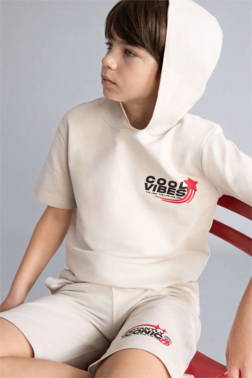 Мальчики и подростки Светло-серый Комплект из свитшотной ткани для мальчиков из 2 предметов