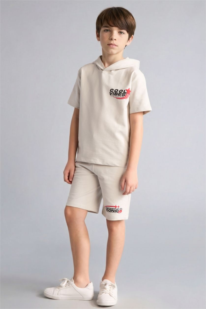 Мальчики и подростки Светло-серый Комплект из свитшотной ткани для мальчиков из 2 предметов