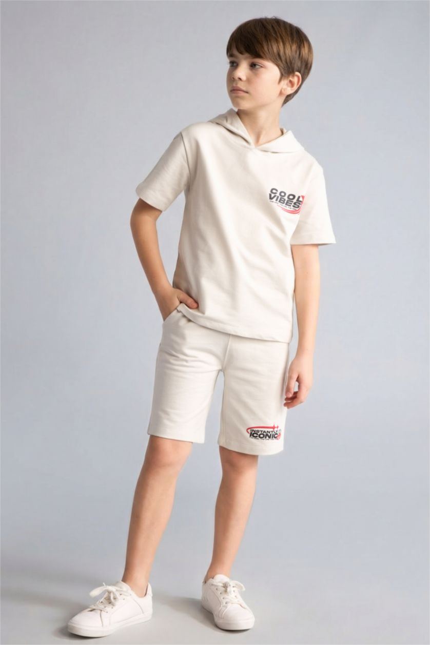 Мальчики и подростки Светло-серый Комплект из свитшотной ткани для мальчиков из 2 предметов