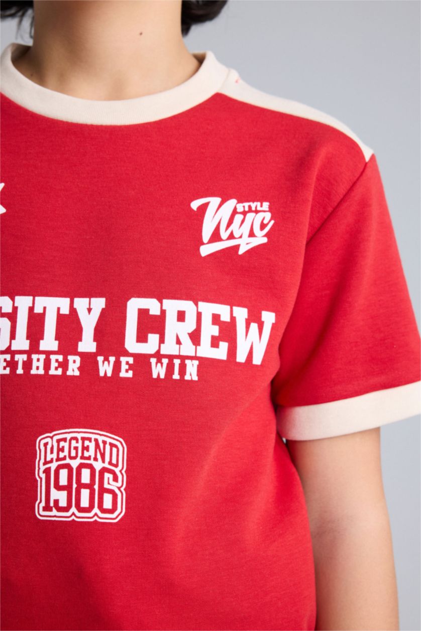 Erkek Çocuk - Genç Erkek Kırmızı Tişört Şort 2'li Takım Erkek Çocuk