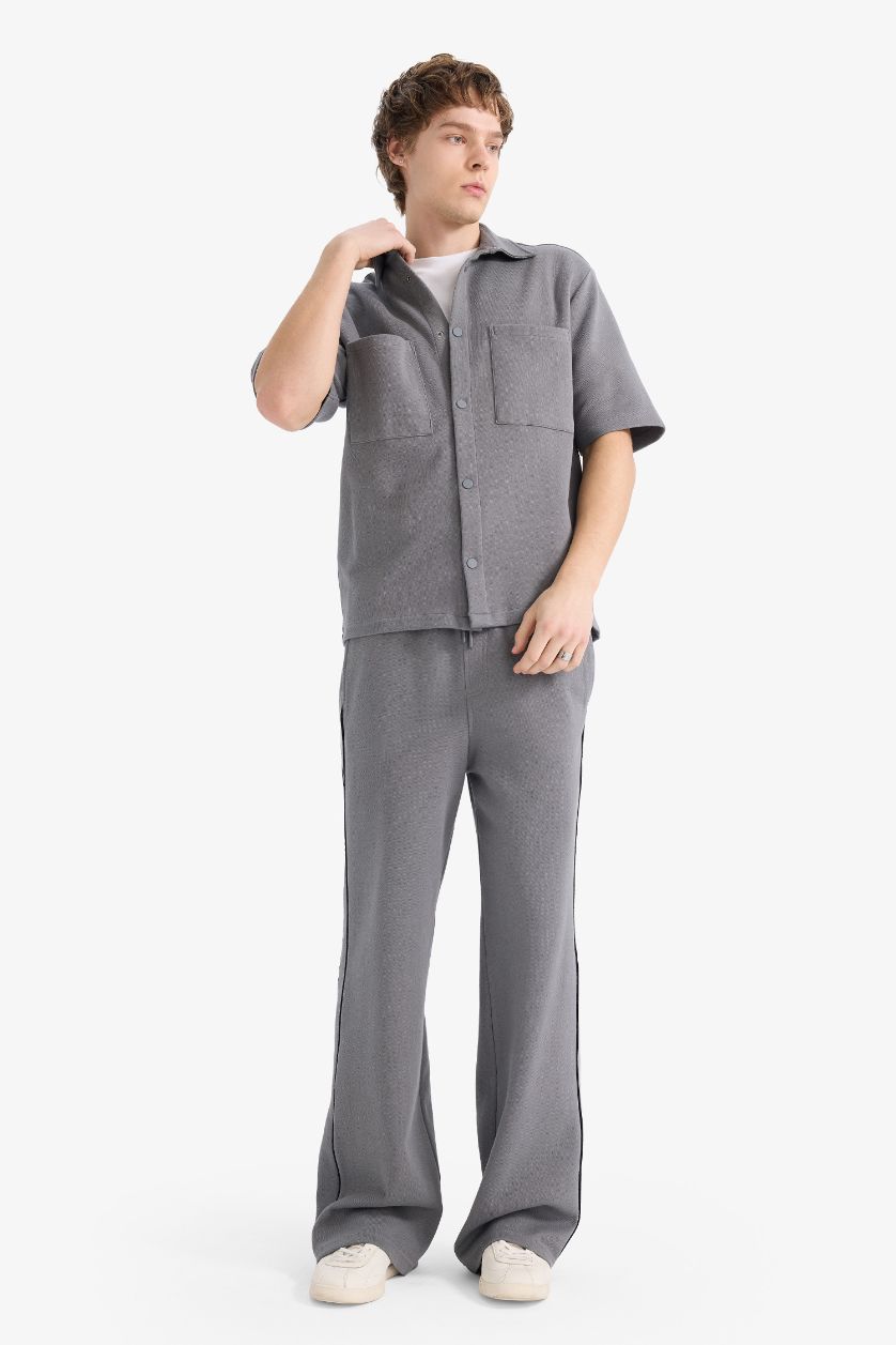 Erkek Gri Geniş Paça Eşofman Altı