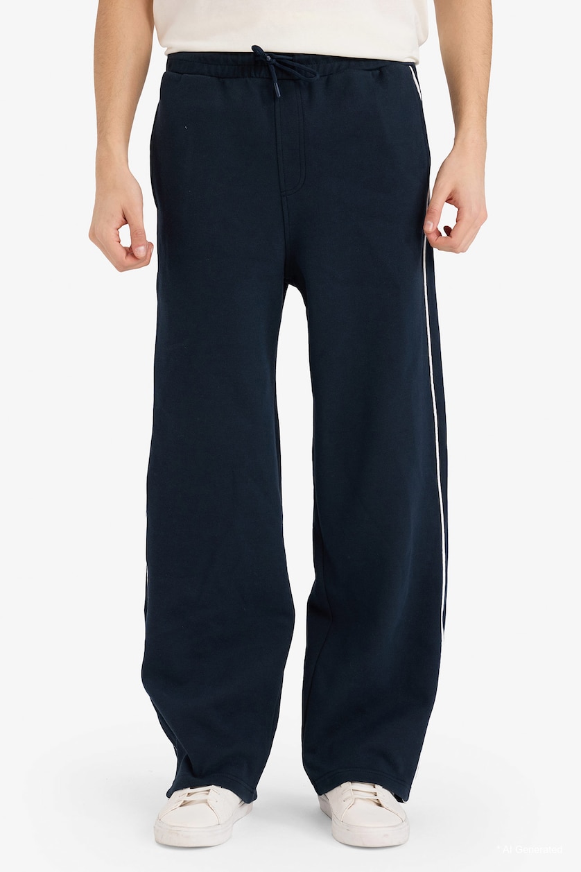 MAN NAVY Wide Leg Sweatpants