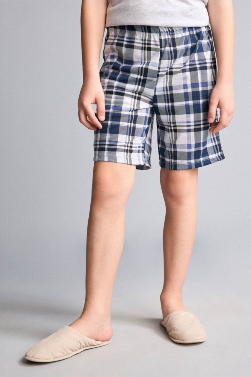 Boys & Teens Light Grey Melange سيت بجامة ولادي قصة عادية - قطعتين