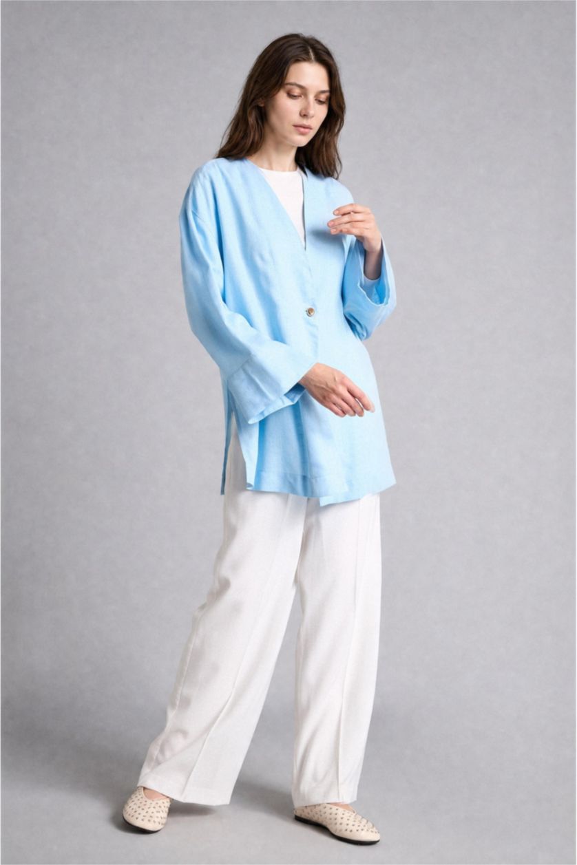 WOMAN Blue Regular Fit
