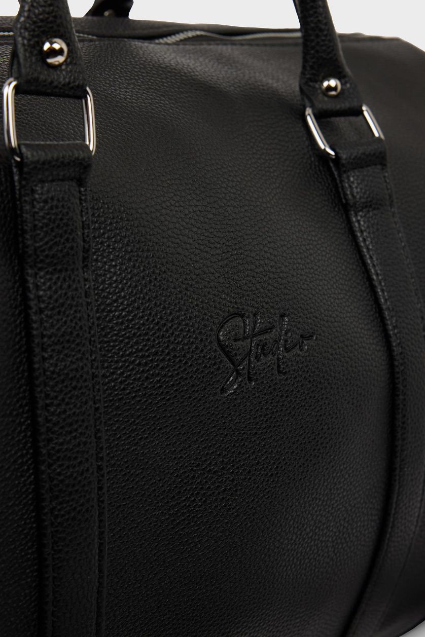 Erkek Siyah Erkek Suni Deri Spor Ve Seyahat Çantası