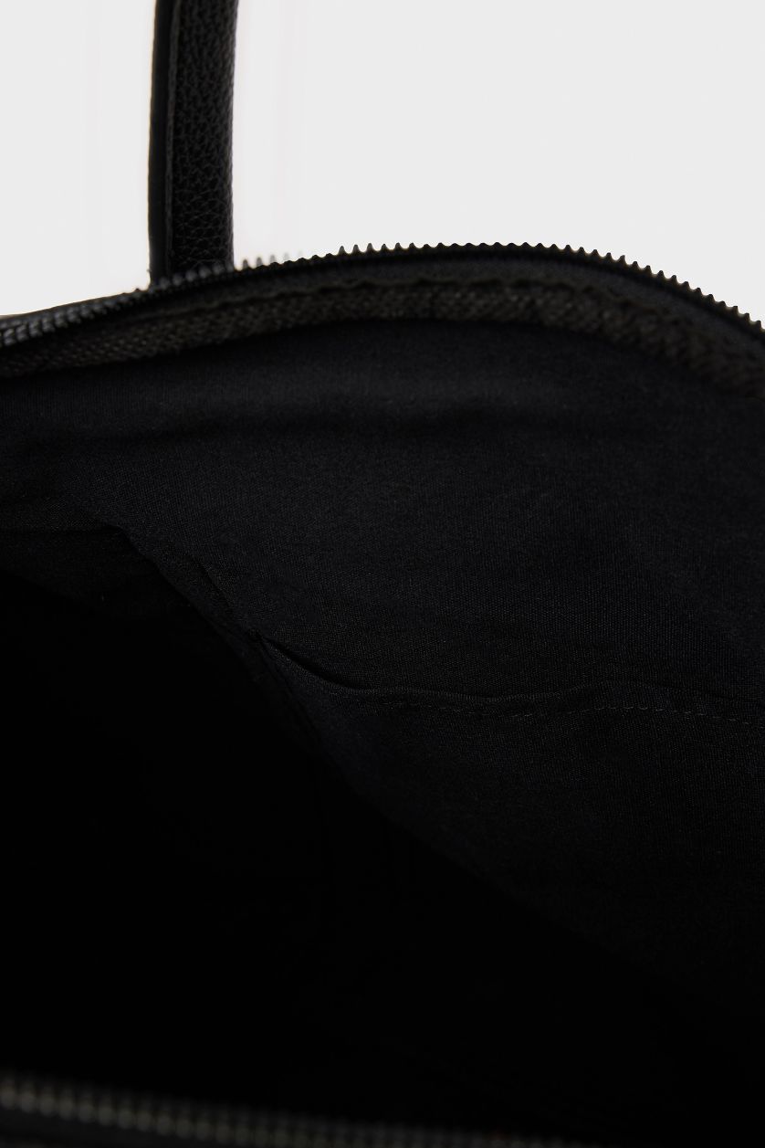 Erkek Siyah Erkek Suni Deri Spor Ve Seyahat Çantası