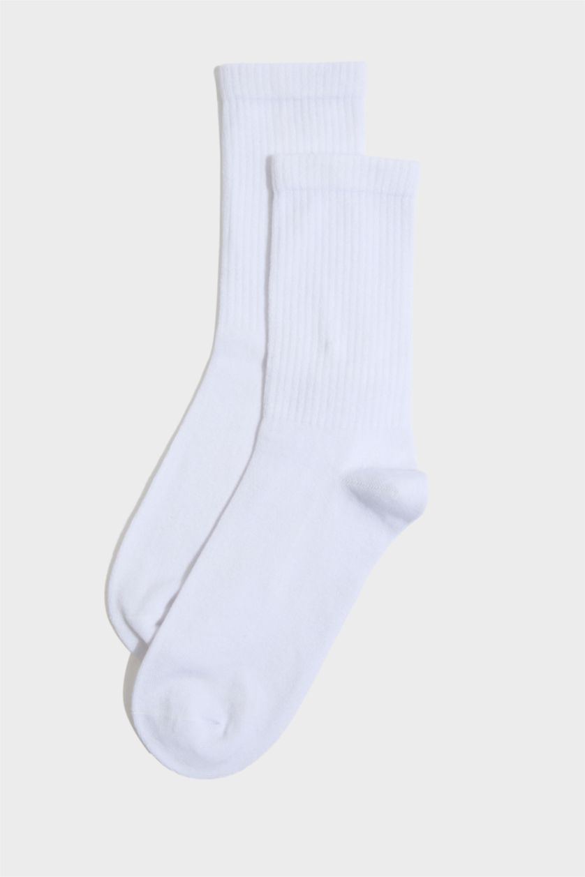 Erkek Beyaz Erkek Dikişsiz 3'lü Bambu Uzun Çorap