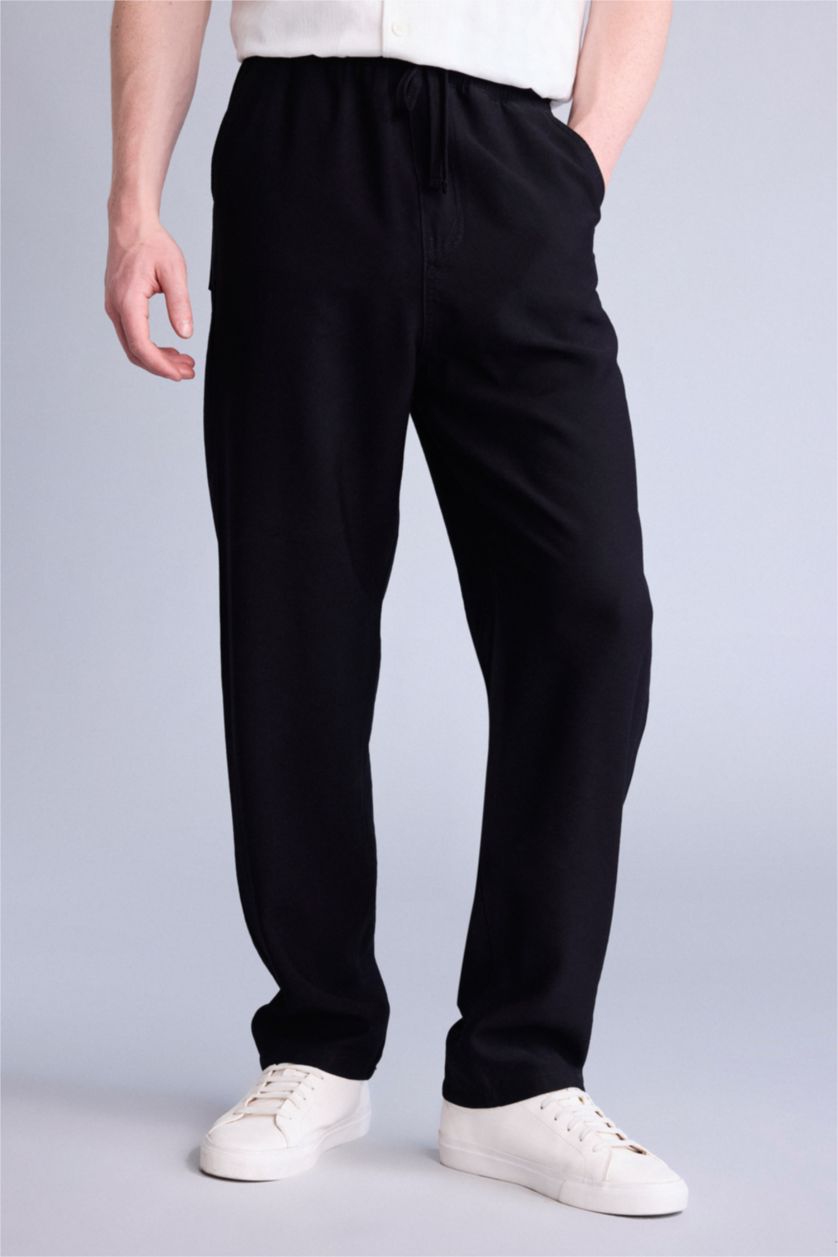 Men Black Baggy Fit Trousers