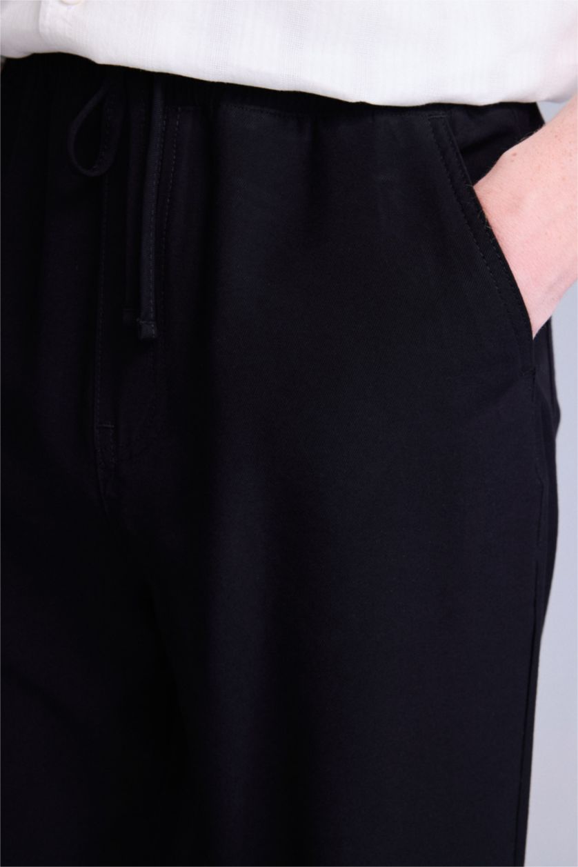 Men Black Baggy Fit Trousers