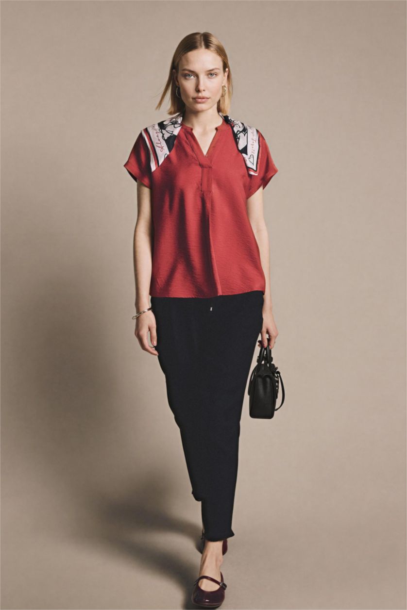 Kadın Siyah Carrot Fıt Düz Paça Pantolon