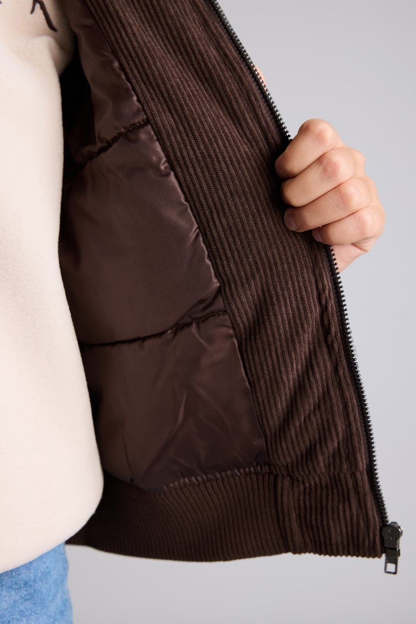 Young Boys - Teen Boys Brown Boy Polo Collar Taffeta Puffer Jacket