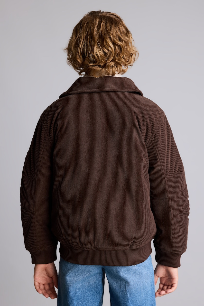 Young Boys - Teen Boys Brown Boy Polo Collar Taffeta Puffer Jacket