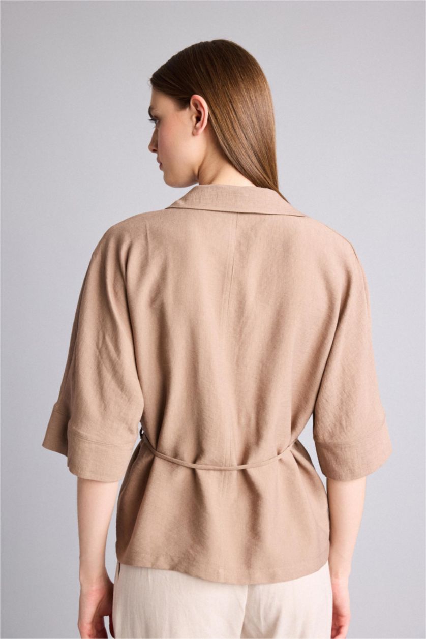 Женщины Визон Рубашка Oversize