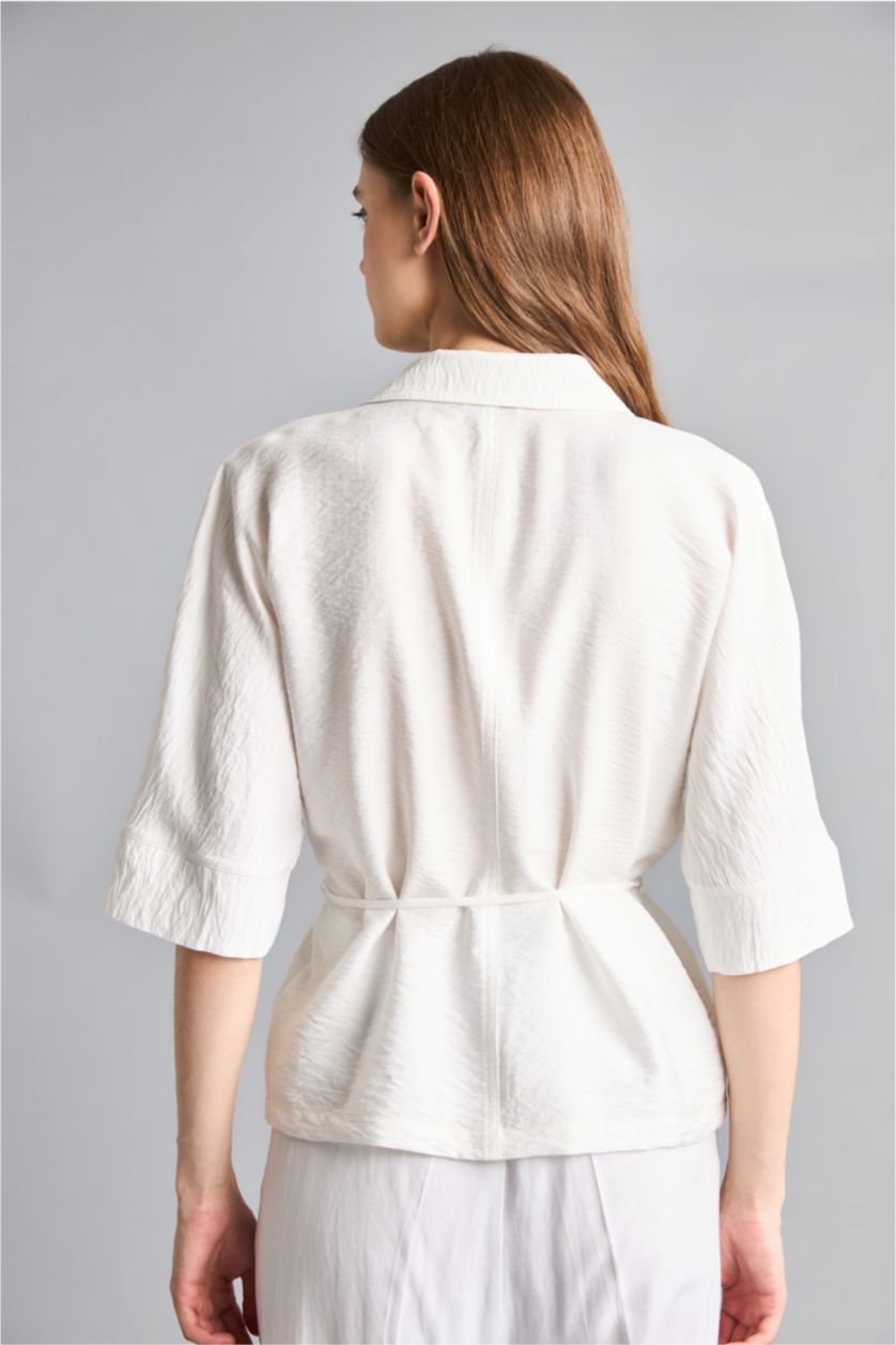 Женщины Белый Рубашка Oversize