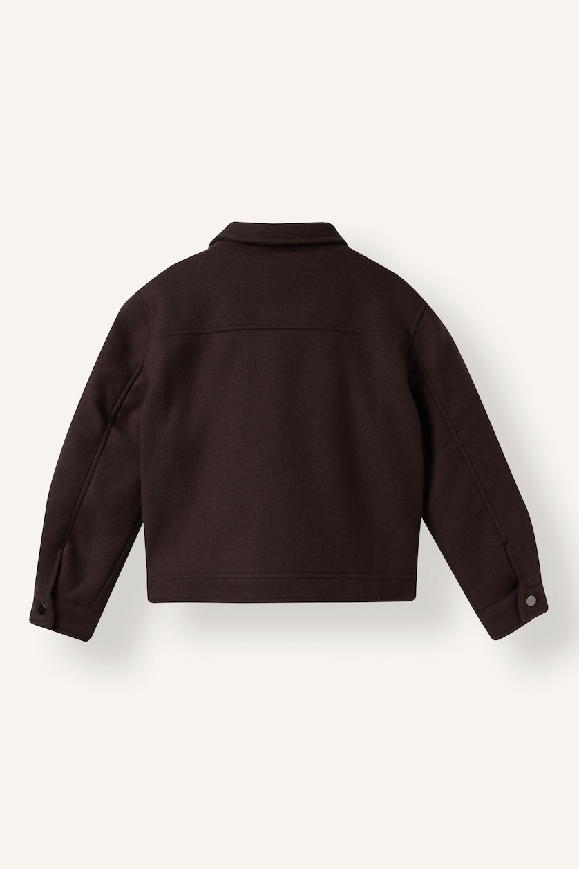 Young Boys - Teen Boys Brown Boy Polo Collar Taffeta Puffer Jacket