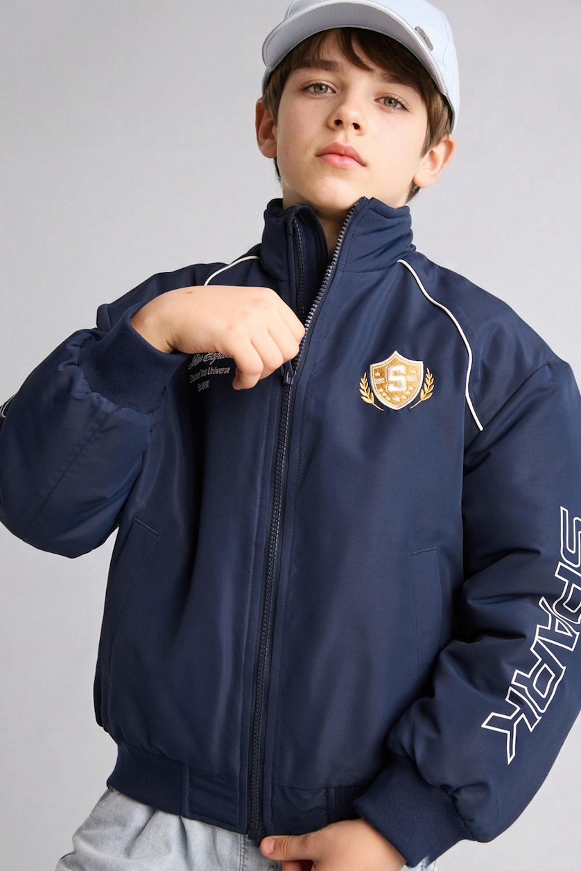Young Boys - Teen Boys NAVY Boy High Neck Puffer Jacket