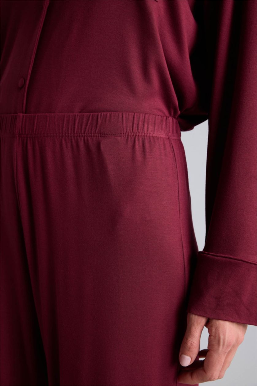 Әйелдерге Бордо Regular Fit ұзын жеңді 2 дана жинақ