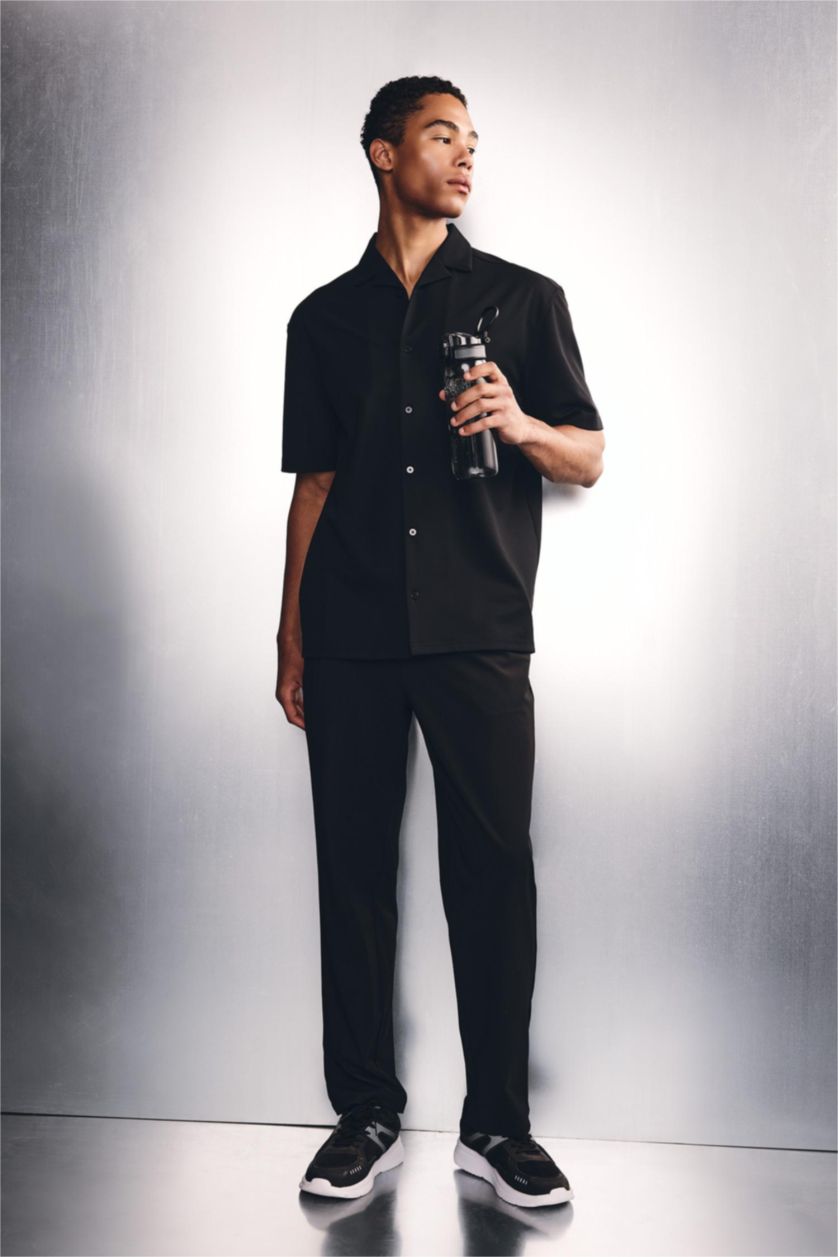 Men Black Relax Fit Trousers