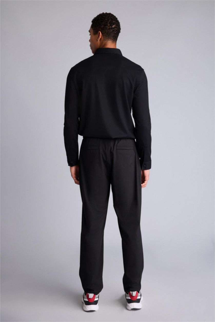 Men Black Relax Fit Trousers
