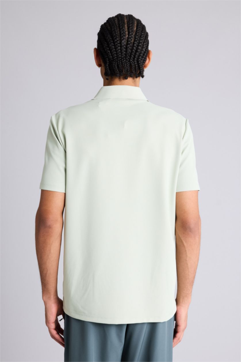 Мужчины Светло-зеленый Футболка поло Standard Fit с коротким рукавом