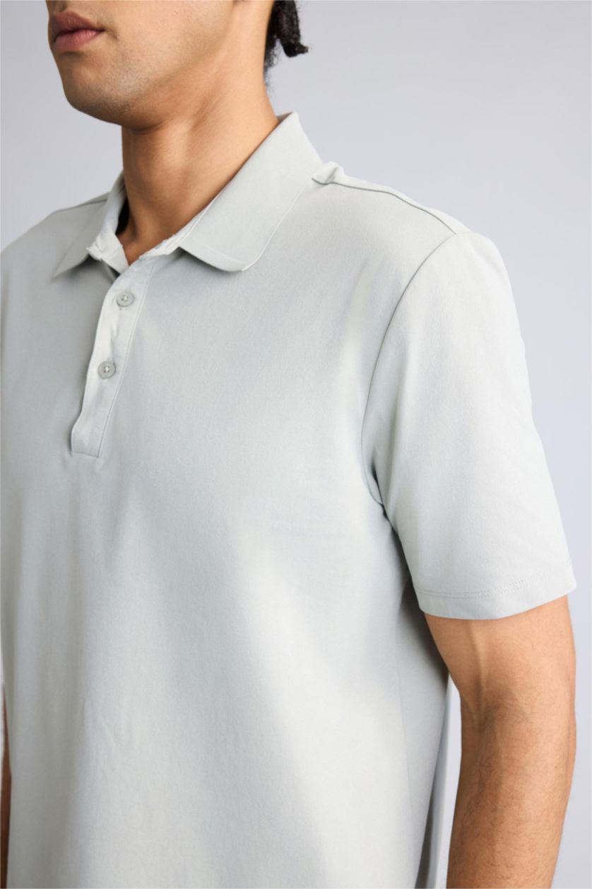 HOMME Vert Polo à manches courtes Coupe standard