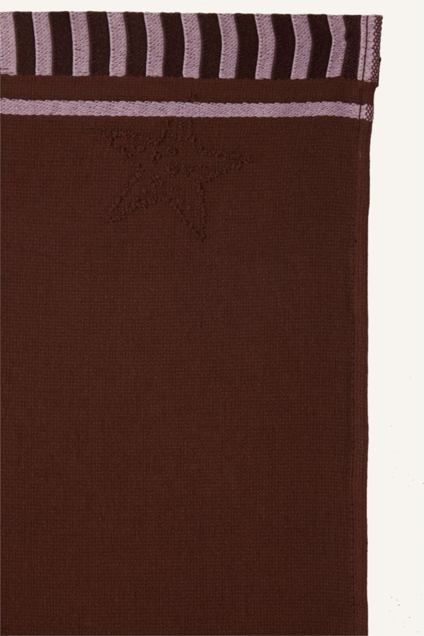 Women Dark Brown Printed Cotton Towel