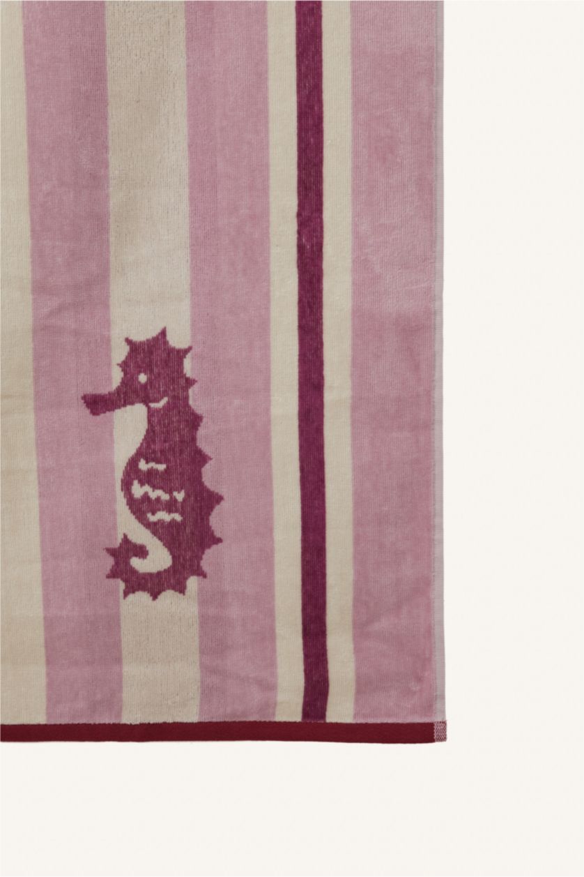 Women Pink Printed Cotton Towel
