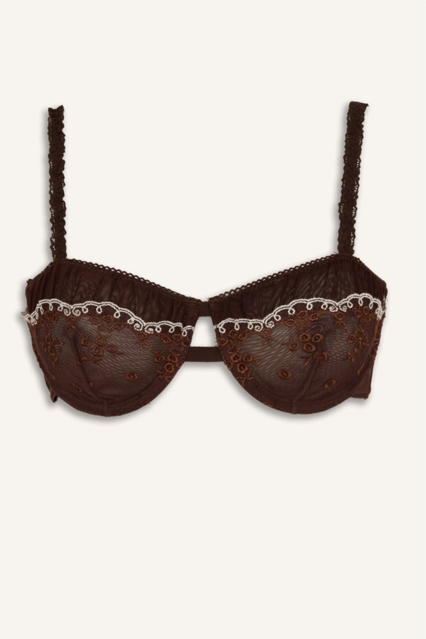 Women Brown Fall in Love With Lace Bra