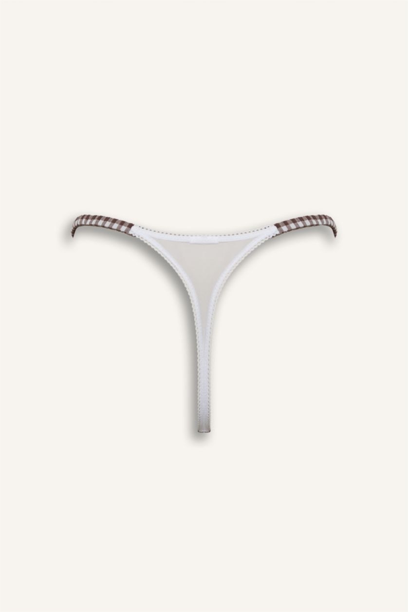 Kadın Vizon Dantel Detaylı Pamuklu