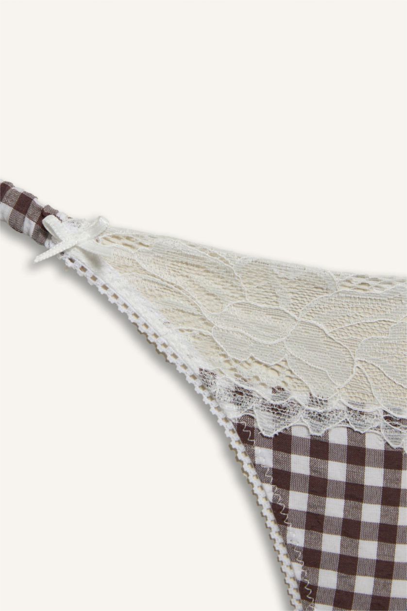 Women Vison With Lace Cotton Slip Panty