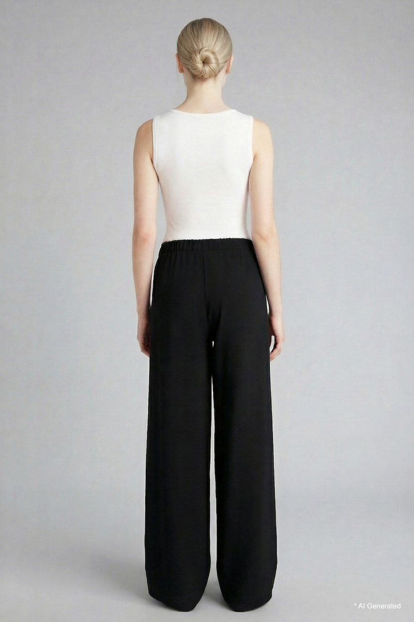 Women Black Straight Fit Trousers