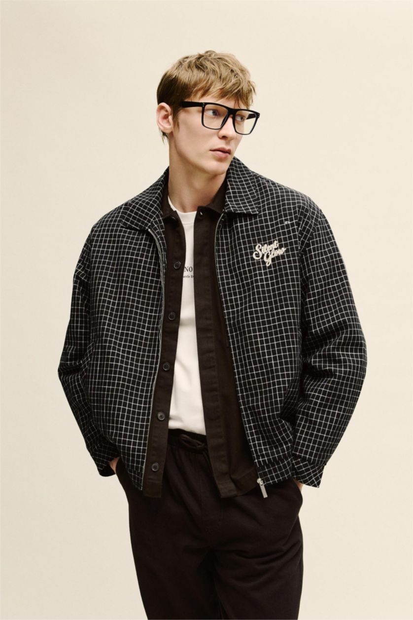 Erkek Siyah Regular Fıt Mont