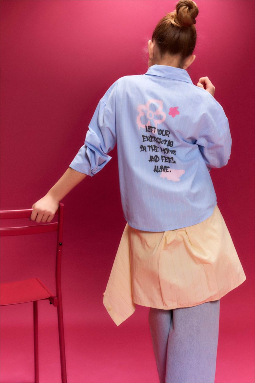 GIRLS & TEENS Light Blue Girl Poplin Shirt