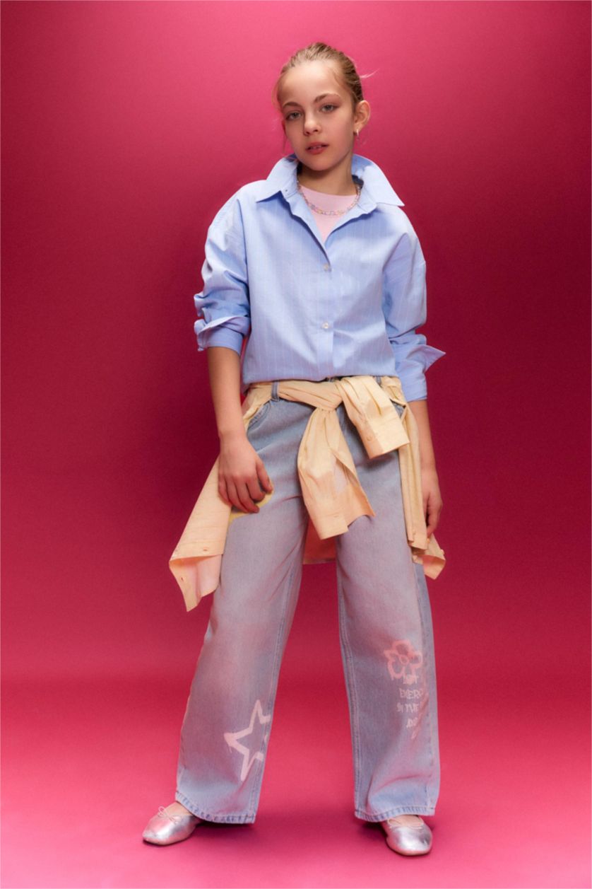 GIRLS & TEENS Light Blue Girl Poplin Shirt