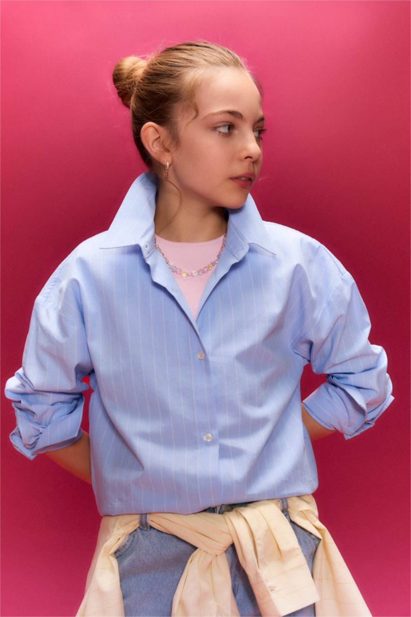 GIRLS & TEENS Light Blue Girl Poplin Shirt