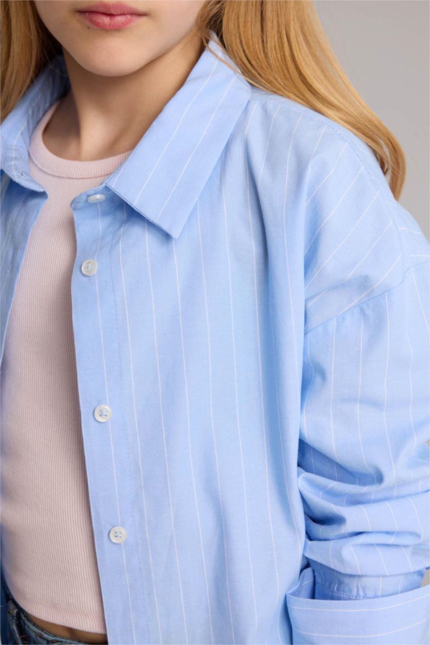 GIRLS & TEENS Light Blue Girl Poplin Shirt