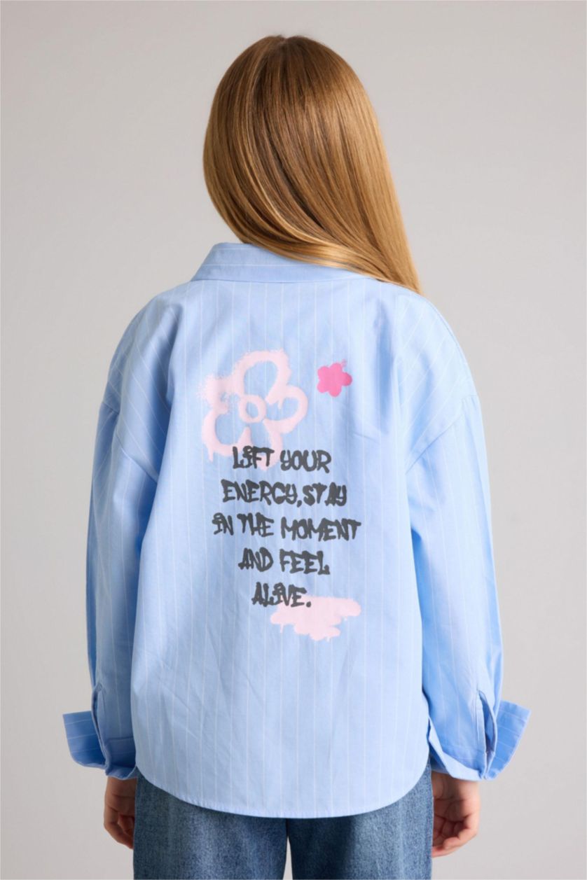 GIRLS & TEENS Light Blue Girl Poplin Shirt