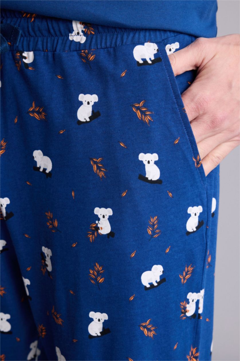 Мужчины Синий Комплект Boxy Fit из 2 предметов с коротким рукавом