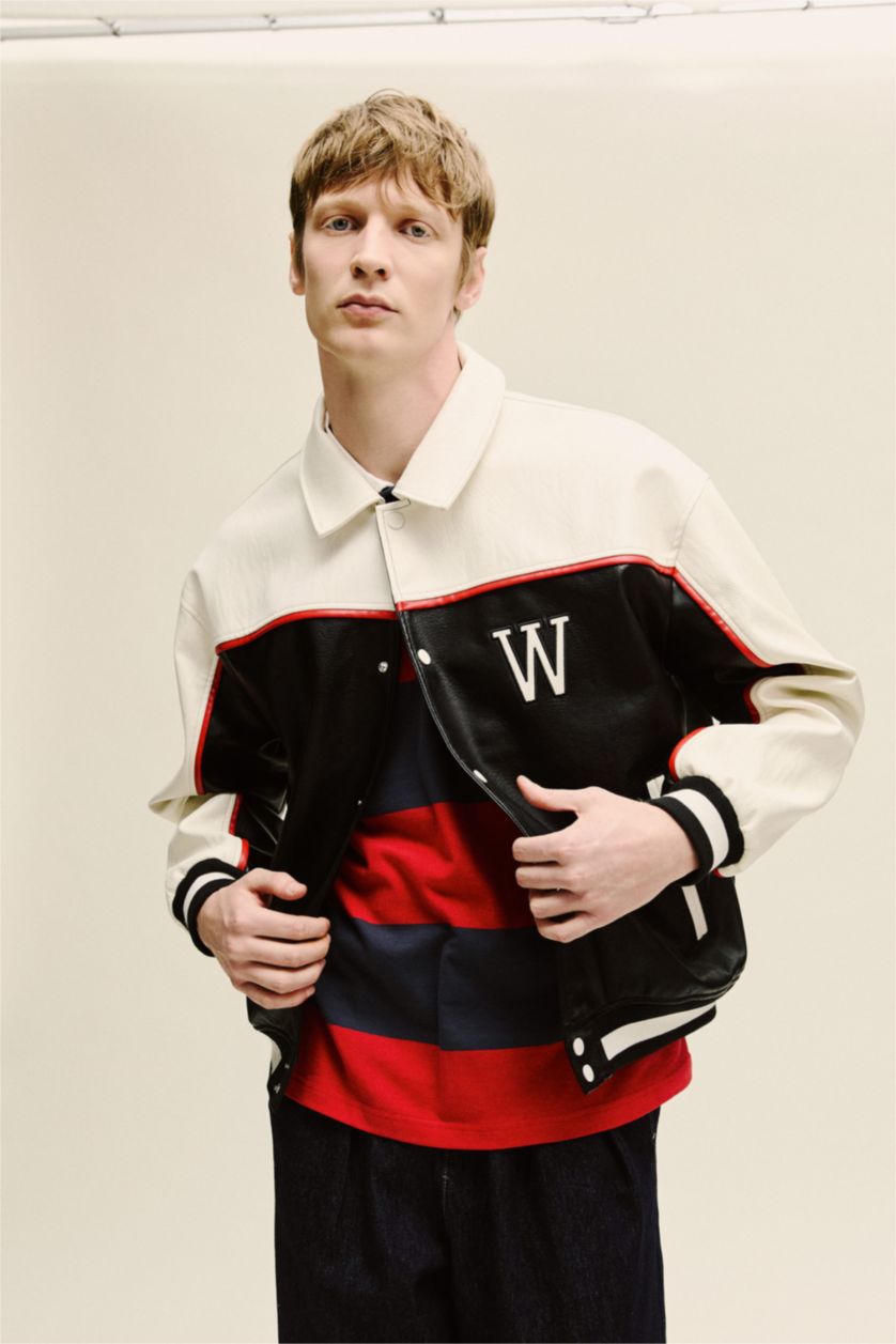 رجال أسود جاكيت اوفر سايز