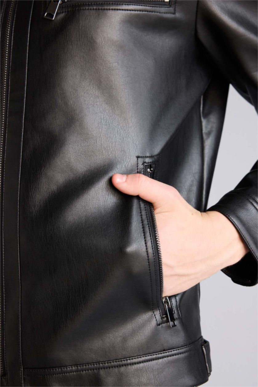 Erkek Siyah Slım Fıt Mont