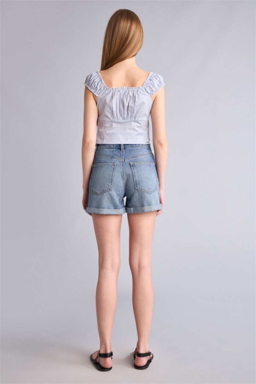 WOMAN Dark Blue Mom Fit Denim