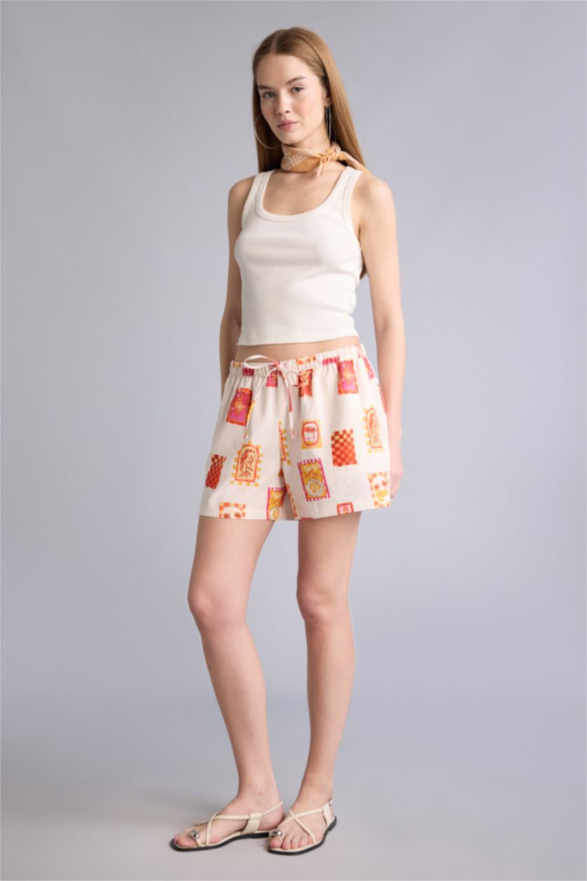 Женщины Бежевый Linen Blended