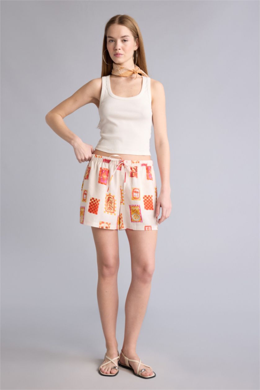 Женщины Бежевый Linen Blended