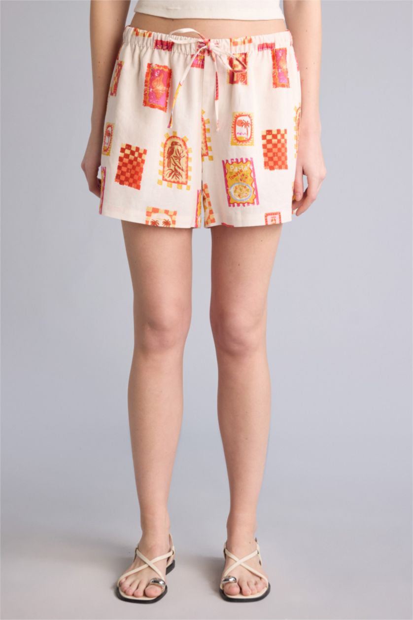 Женщины Бежевый Linen Blended