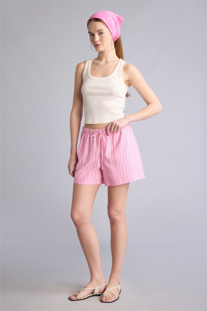 Женщины Светло-розовый Linen Blended